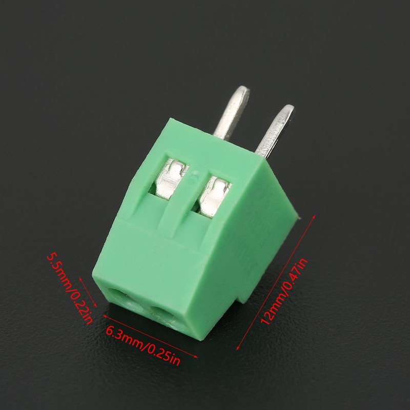 PCB Mounting Screw Terminal Block 50Pcs/Set 2 Pin Pitch 2.54mm