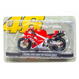 OPO 10 - The Doctor Valentino Rossi #46 1/18 Motorcycle Reproduction Compatible with Honda VTR 1000-8h Suzuka 2001 - VR106