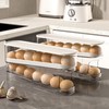 Haipky Space-Saving Rolling Egg Holder for Refrigerator, 12-Large Egg Capacity,