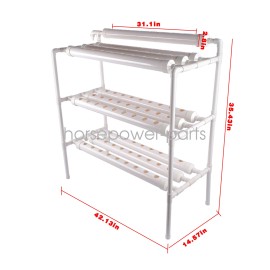 OE QUALITY Hydroponic Gardening System Grow Kit w/ Nest Basket& Sponge for Leafy Vegetables