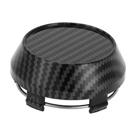 Partuto 1 Pc 60mm 2.36" OD - Universal Car Wheel Hub Center Caps - Auto Hub Covers Scratch Resistant Rustproof - Durable Plastic Carbon Fiber Pattern Black