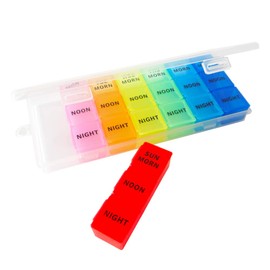 Wopanxye Weekly Pill Organizer, 3 Times a Day, 7-Day Pill Box, Portable Travel Prescription Pill Case Dispenser, Vitamin Fish Oil Compartments Container, Daily Calcium DHA Supplement Holder Reminder