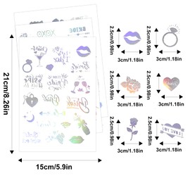 Hen Party Temporary Tattoos 3 Sheets Laser Team Bride Tattoos Bride to Be Tattoo Wedding Stickers for Bridal Wedding Night Bachelorette Party Hen Party Accessories Y6DSPDWST