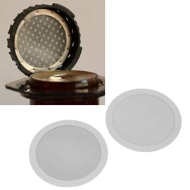 2pcs Aeropress Coffee Filters, 61MM Metal Stainless Steel Reusable Coffee Filter for Home Office Cafe