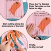 Fuyoooo Fleece Tie Blanket No Sew Template Ruler Rectangle Quilt