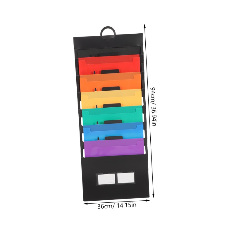 Operitacx Hanging File Organizer Pockets Plastic Folder Expanding Report Organiser