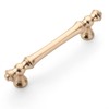 Amerdeco 10 Pack Brushed Brass Cabinet Pulls 3.75 Inch(96mm) Hole
