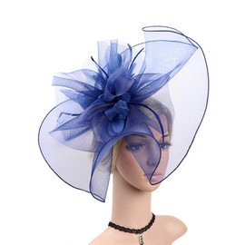 Women Fascinator Hat Flower Mesh Veil Pillbox Hat Wedding Bridal Headdress Retro Hat Cocktail Tea Hair Accessories for Church Cocktail Tea Party Banquet Dance Hen Party