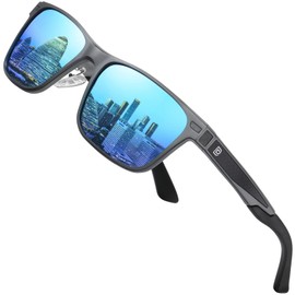 DUCO Polarized Sunglasses for Men Vintage Aluminum Frame Retro Sports Sun Glasses Driving Shades 100% UV Protection 8207