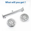 Proox Double Shower Head with Built-in Valve, High Pressure 6