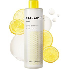 Nature Republic Vitapair C Glow Facial Toner - Vitamin Toners for Face, Hydrating Skin Care for Women, Niacinamide Korean Skincare, Clean Clear Moisturizing, Gentle Natural Beauty, 300ml / 10.15 fl oz