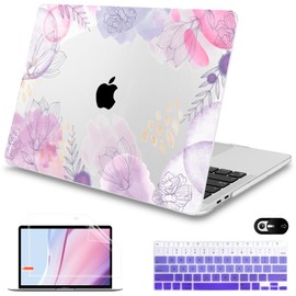 Mektron 2010-2017 for MacBook Air 13 inch Case A1466 A1369, Plastic Hard Shell Case Compatible for Old MacBook Air 13.3-inch 2017, Floral S753