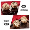 NOLITOY Chinese Decorative Hand Exercise Balls Brass Walnut Handballs Small