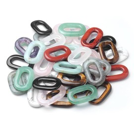 Zotoone 4pcs Natural Stone Pendants Circular Shape Exquisite Specfic Mixed Agate Crystal Stone Charms for Jewelry Making Necklace