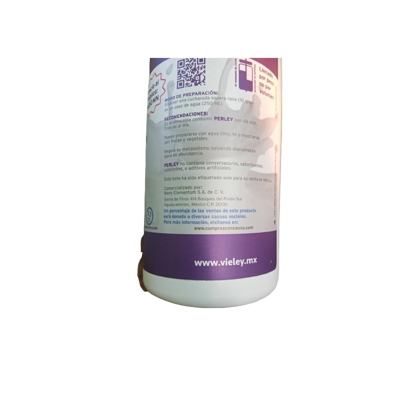 Perley Lactosuero en Polvo Original, Sabor Natural, 500g, con Vitaminas