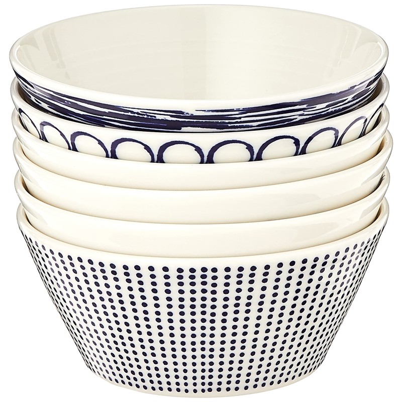 Royal Doulton Pacific Tapas Bowls, 4.3-Inch, Blue, Set of 6,Blue