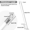 17 inch White Fiberglass Blinds Stick Replacement with Metal Hook,