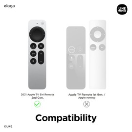 elago Line Friends Slim Case Compatible with Apple TV 4K Siri Remote 3rd Generation (2022) and 2nd Generation (2021)
