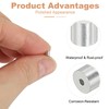 sourcing map 0.02"(0.5mm) Aluminum Crimping Loop Sleeve, Wire Rope Stop