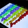60 PCS 3D Shapes - Children's Geometric Solids, Light Table