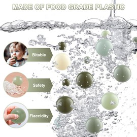  Ball Pit Balls Clear Ball Pit Balls - Crush Proof Ball Pit Balls Plastic Toy Balls for Ball Pit Boys and Girls (Olive B, 100 Pack)