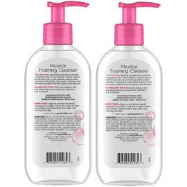Garnier SkinActive Micellar Foaming Face Wash, 6.7 Fluid Ounce (Pack of 2)