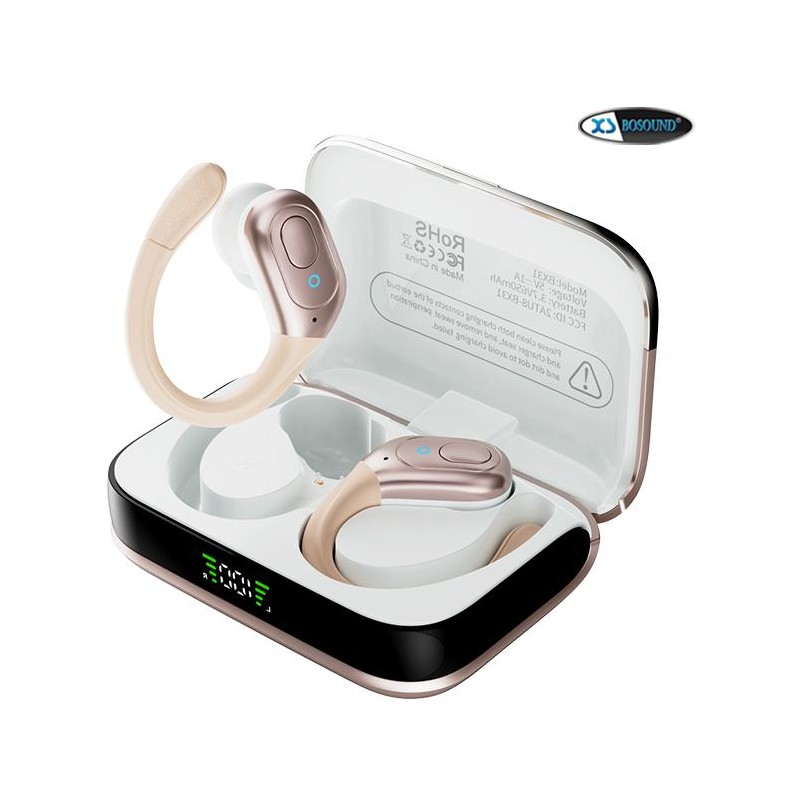 XS BOSOUND BOSOUND X31 Wireless Bluetooth Earbuds, 45Hrs Playback, LED