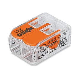 WAGO WAGO 221412 Compact 4050821808435 Verbindungsklemme, Transparent/Orange