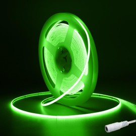 Tayire COB LED Strip Green, DC12 V Neon Cuttable LED Strip 5 m 480 LEDs/M, 2.7 mm Bendable LED Strip High Brightness LED Light Strip for Car FPV Room Decoration (Power Supply Not Included