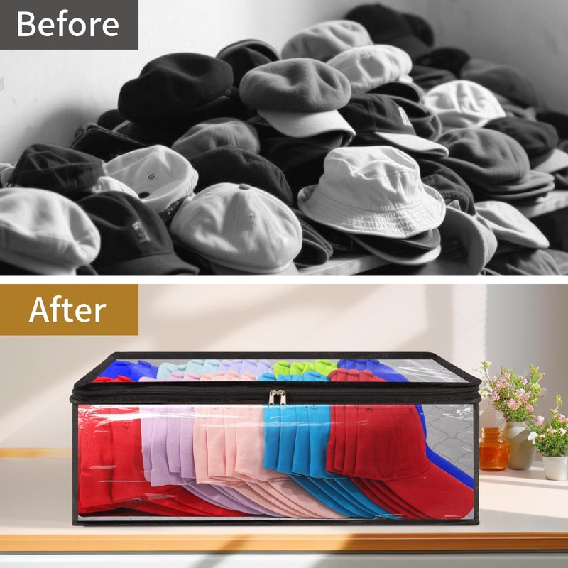 ANLIOTO 2 Pcs Hat Organizer for Baseball Cap, Hat Storage