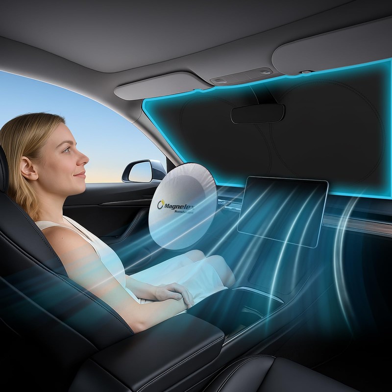 Magnelex Car Windshield Sunshade | Innovative No-Light-Pass Technology for Maximum