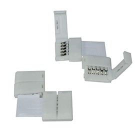 Connector for RGBW RGB+W 12mm LED Strip Strips ; L-connector ; 90°