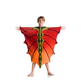 Kanguru la coperta con le maniche Momonga Dragon Hoodie, Portable Blanket with Holes for Hands and Arms, Made of Flesh Microfibre, Blanket Hoodie, Gift Ideas for Men and Women, Oversized 80 x 90 cm