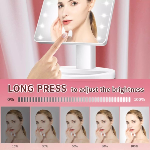 KOOKIN Lighted Vanity Makeup Mirror With 16 Led Lights 180