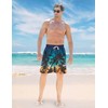 TUONROAD Compression Board Shorts for Mens Palm Tree 3XL Swimming