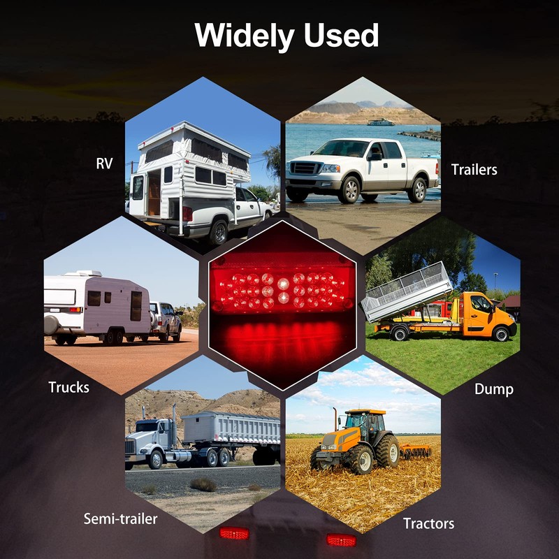 VINAUO LED Trailer lights, RV Tail Lights LED, RV Brake