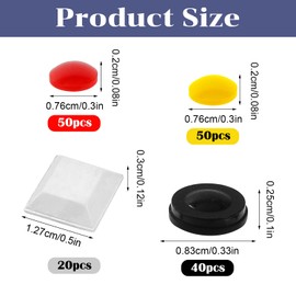 160 Stück Bump Dots für Sehbehinderte,Silikon Hilfsmittel für Blinde,Mehrere Größen Formen Bump Dots Blind,Braille-Aufkleber, ältere Menschen,Blinde