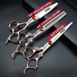 Super Sharp Hairdressing Scissors, 6 Inch, Sturdy Hand Feel (GE-6C-MGJSL-tz) (6 Inches, 3 Pieces)