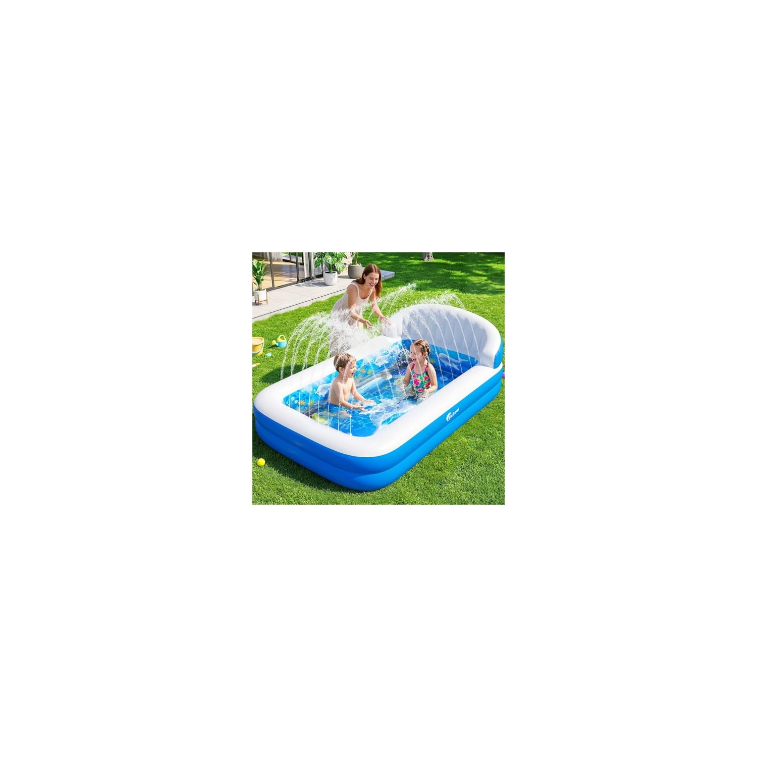 FizZeal Kiddies Pool,Inflatable Pool with Sprinkler,Inflatable Pools ...