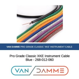 Van Damme Pro Grade Classic XKE Instrument Cable, Blue - Per 10 ft length
