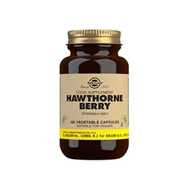 Solgar Hawthorne Berry Vegetable Capsules - Pack of 100 - Powdered Extract - Vegan, Vegetarian, Kosher
