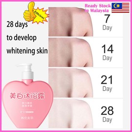 No Brand Original badan putih whole body whitening wash shower380ml  whole body care fast whitening body soap deep clean Body Wash   Whitening Body Wash Sabun Putihkan Kulit 美白沐浴露