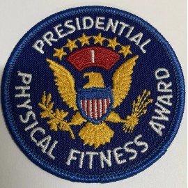 New: Presidential Physical Fitness Award First Year 3" Iron On Patch Vtg