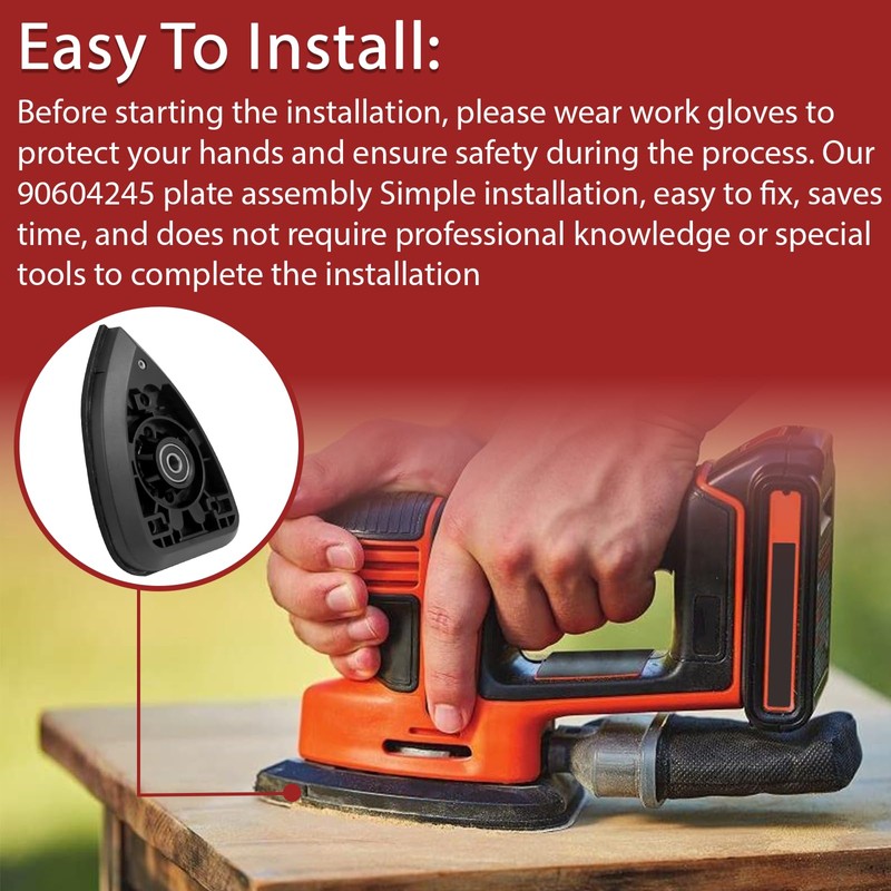 90604245 Fit For Black & Decker Replacement Sander Platen Assembly