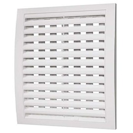Air Vent Grille - with Adjustable Shutter - Wall Ducting - Ventilation Cover - White (150mm x 150mm)
