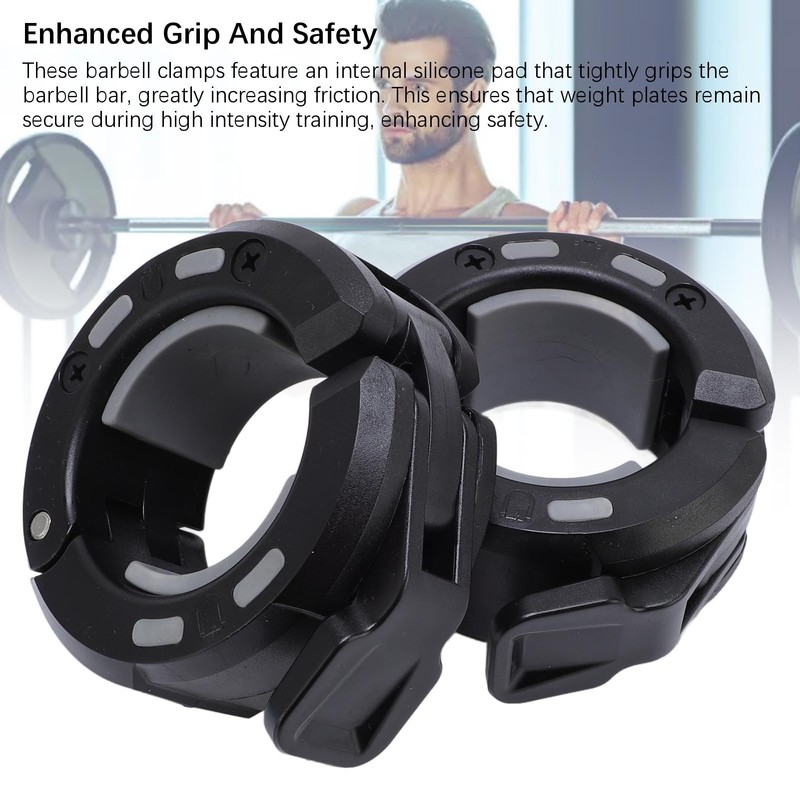 Barbell Clamps, 2PCS Magnetic Weight Bar Plate Lock Heavy Duty