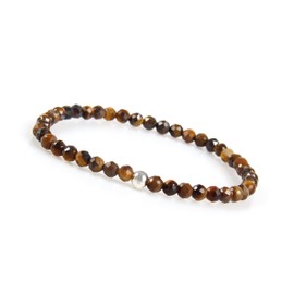 GD GOOD.designs EST. 2015 Women's Pearl Bracelet with Real Natural Stones and 925 Silver Pearl, Natural Stone Bracelet Made of Faceted 4 mm Gemstone Beads - Includes Gift Bag, Gemstone Sterling Silver