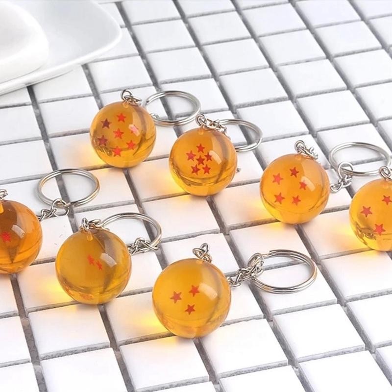 Dragon Ball Z Keychain - Anime, Durable Silicone & Round