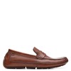 Clarks Men's Markman Way Loafer, Dark Tan Leather, 12