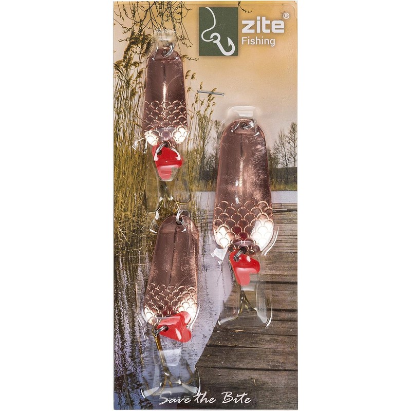 Zite Fishing Spoon Blinker Set Spin Fishing - 3 Fishing